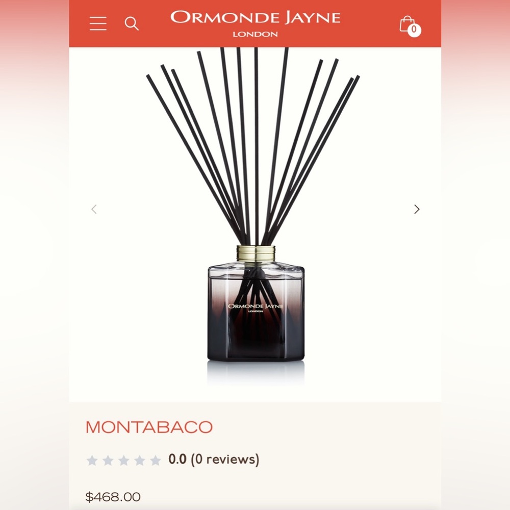 Ormonde Jayne Black and Gold Reed Diffuser